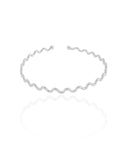 Bracelete Ondas 3 mm Ródio Branco