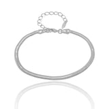 Pulseira Snake 3 mm Ródio Branco