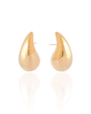 Brinco Gota Lisa 3.2 cm Banhado a Ouro 18K