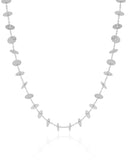 Choker Plaquinhas Lisas 6 mm Ródio Branco