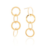 Brinco Círculos Entrelaçados Lisos Banhado a Ouro 18K