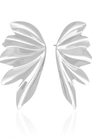 Brinco Asa Lisa Ródio Branco