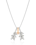 Gargantilha Filho Meninos Mix de Banhos Coração Cristal Ródio Branco - 45 cm