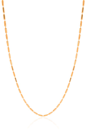 Gargantilha Canutilhos 1 mm Banhado a Ouro 18K - 45 cm