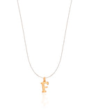 Choker Nylon Letra F Banhado a Ouro 18K