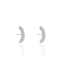 Ear Hook Cravejado 1.9 cm Cristal Ródio Branco