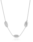 Gargantilha Veneziana Oval Liso Ródio Branco - 40 cm