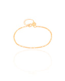 Pulseira Infantil Elos 2 mm Banhado a Ouro 18K