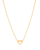 Gargantilha Veneziana Coração Vazado 1.0 cm Banhado a Ouro 18K - 45 cm