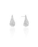 Brinco Gota Orgânica 2.4 cm Ródio Branco