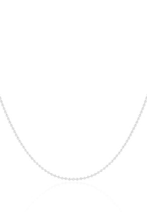 Choker Bolinhas Lisas 1.5 mm Ródio Branco