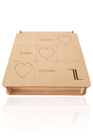 Caixa Porta Joias Médio com 9 Divisórias Personalizado Dia dos Namorados