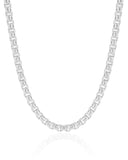 Choker Elos Quadrados 5 mm Ródio Branco