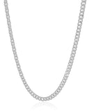 Gargantilha Grumet 6 mm Ródio Branco - 45 cm