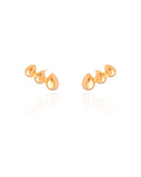 Ear Cuff Gotas Lisas Banhado a Ouro 18K