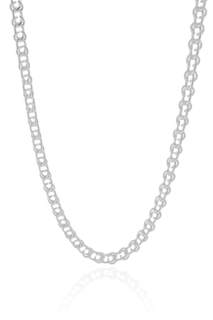 Choker Elos Nó Ródio Branco