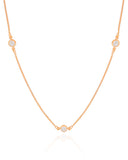 Choker Veneziana Pontos de Luz Cristal Banhado a Ouro 18K