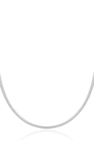 Aro Flexível Esteira Ródio Branco