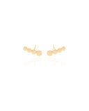 Ear Cuff Redondo Detalhes 1.3 cm Banhado a Ouro 18K