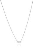 Gargantilha Veneziana Quadrados Lisos 2 mm Ródio Branco - 45 cm