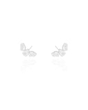 Ear Cuff Gotas Cristal 1.5 cm Ródio Branco