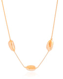 Gargantilha Veneziana Oval Liso Banhado a Ouro 18K - 40 cm