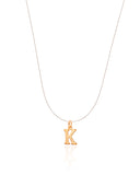 Choker Nylon Letra K Banhado a Ouro 18K