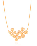 Gargantilha Veneziana Flor Pérola Banhado a Ouro 18K - 45 cm