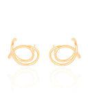 Ear Cuff Entrelaçado Liso 2.5 cm Banhado a Ouro 18K