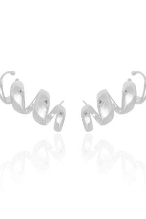 Ear Cuff Mola Lisa 3.0 cm Ródio Branco