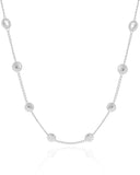 Choker Elos Bolas Achatadas Ródio Branco