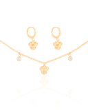 Conjunto Infantil Minnie Banhado a Ouro 18K