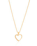 Gargantilha Veneziana Coração Cravejado Cristal Banhado a Ouro 18K - 45 cm