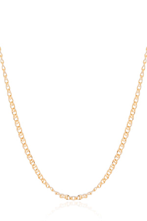 Gargantilha Elos Trabalhados Banhado a Ouro 18K