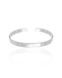 Bracelete Liso 5 mm Ródio Branco