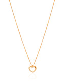 Gargantilha Veneziana Coração Vazado Banhado a Ouro 18K - 45 cm