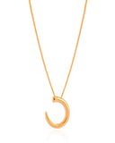 Gargantilha Veneziana Oval Liso Vazado Banhado a Ouro 18K - 45 cm