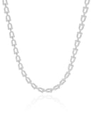 Choker Elos em U 5 mm Ródio Branco