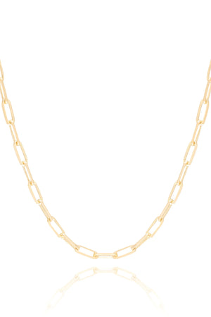 Choker Elos 3x9 mm Banhado a Ouro 18K