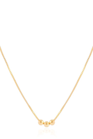 Gargantilha Veneziana Bolinhas Lisas Banhado a Ouro 18K