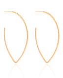 Brinco Elíptico Fio 7.1 cm Banhado a Ouro 18K