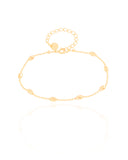 Pulseira Gomos 3 mm Banhado a Ouro 18K