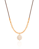 Choker Fio Coreano Howlita 12 mm Banhado a Ouro 18K