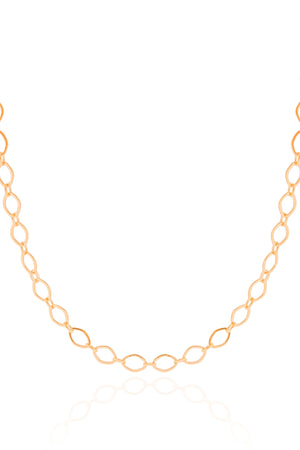 Choker Elos Losango 4 mm Banhado a Ouro 18K