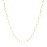 Gargantilha Elos 5 mm Lisos Banhado a Ouro 18K