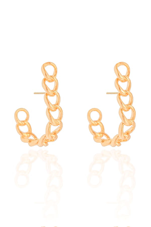 Brinco Argola Grumet 3.4 cm Banhado a Ouro 18K