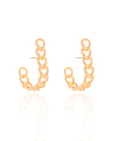 Brinco Argola Grumet 3.4 cm Banhado a Ouro 18K