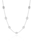 Gargantilha Elos Ovais Lisos Ródio Branco - 40 cm