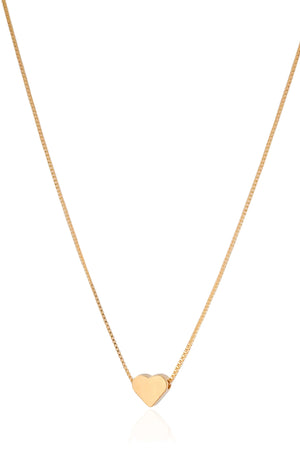 Gargantilha Veneziana Coração Liso Banhado a Ouro 18K