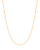 Gargantilha Longa Grumet Plaquinhas Banhado a Ouro 18K - 80 cm